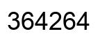 Number 364264 black image