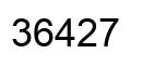 Number 36427 black image