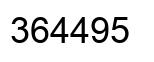 Number 364495 black image