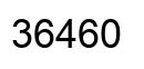 Number 36460 black image