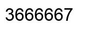 Number 3666667 black image