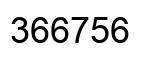 Number 366756 black image