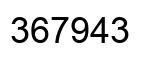Número 367943 imagen negro