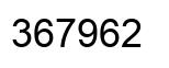 Number 367962 black image