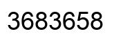 Number 3683658 black image