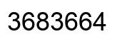 Number 3683664 black image