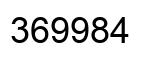 Number 369984 black image