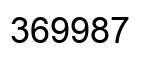 Number 369987 black image