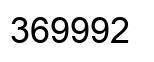 Number 369992 black image