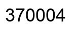 Number 370004 black image