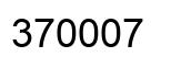 Number 370007 black image