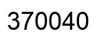Number 370040 black image