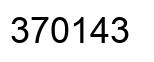 Number 370143 black image