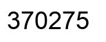 Number 370275 black image