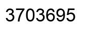 Number 3703695 black image