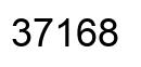 Number 37168 black image