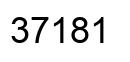 Number 37181 black image