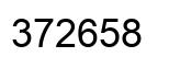 Number 372658 black image