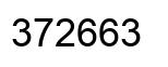 Number 372663 black image