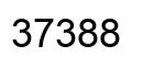 Number 37388 black image
