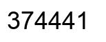 Number 374441 black image