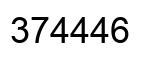 Number 374446 black image