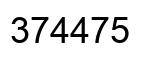 Number 374475 black image