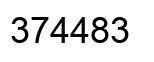 Number 374483 black image