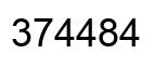 Number 374484 black image