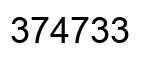Number 374733 black image