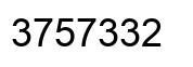 Number 3757332 black image