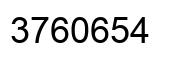 Número 3760654 imagen negro