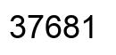 Number 37681 black image
