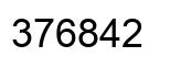 Number 376842 black image