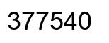 Number 377540 black image