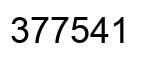 Number 377541 black image