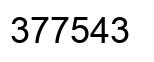 Number 377543 black image