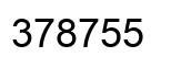 Número 378755 imagen negro