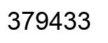 Number 379433 black image