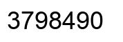 Number 3798490 black image