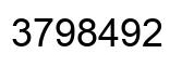 Number 3798492 black image