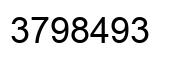 Number 3798493 black image