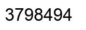 Number 3798494 black image