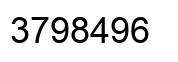 Number 3798496 black image