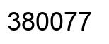 Number 380077 black image