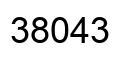 Number 38043 black image