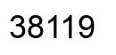 Number 38119 black image