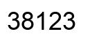 Number 38123 black image