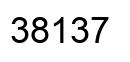 Number 38137 black image