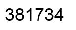 Número 381734 imagen negro
